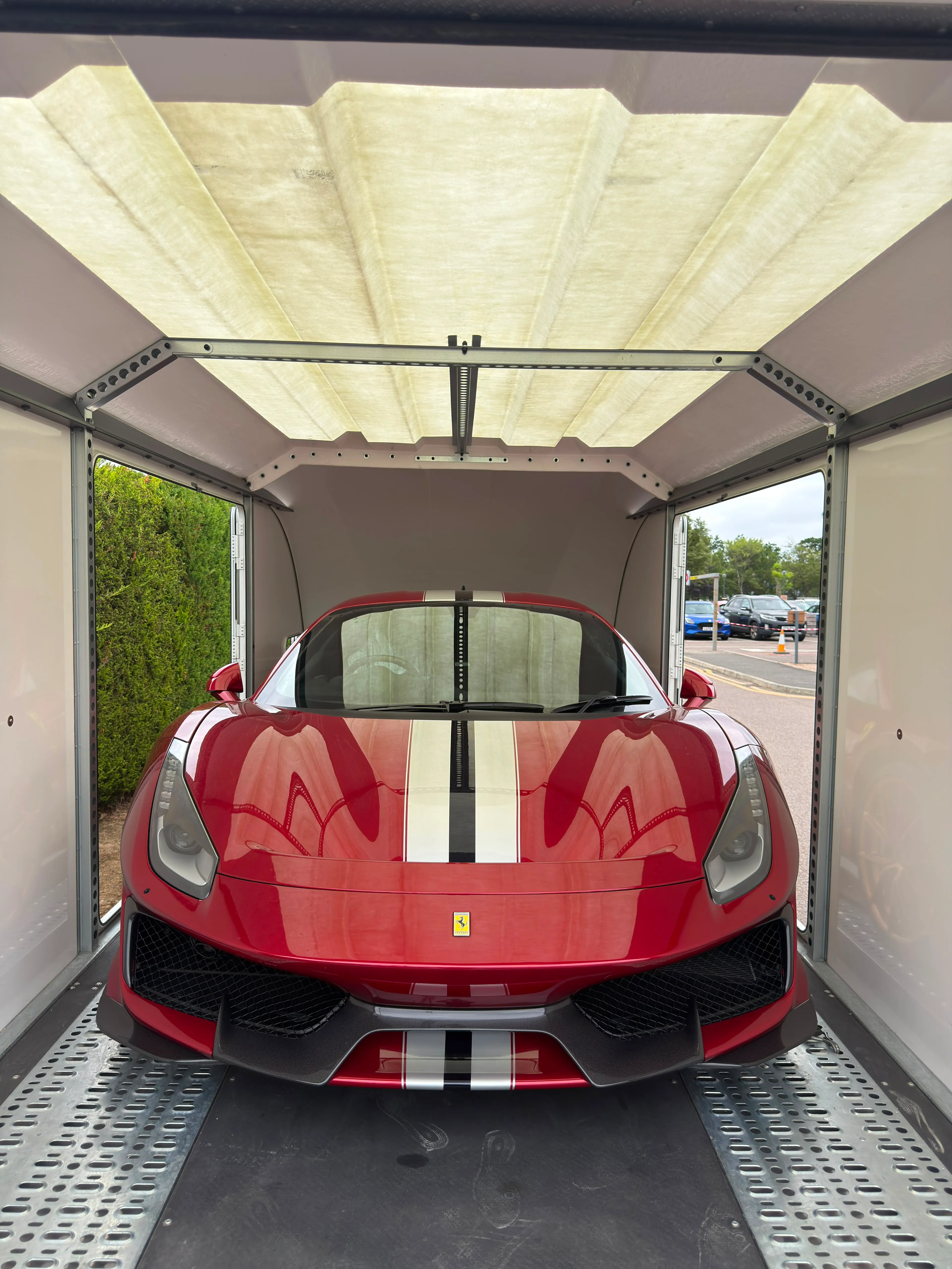 A prestige car in FH Transportation’s care