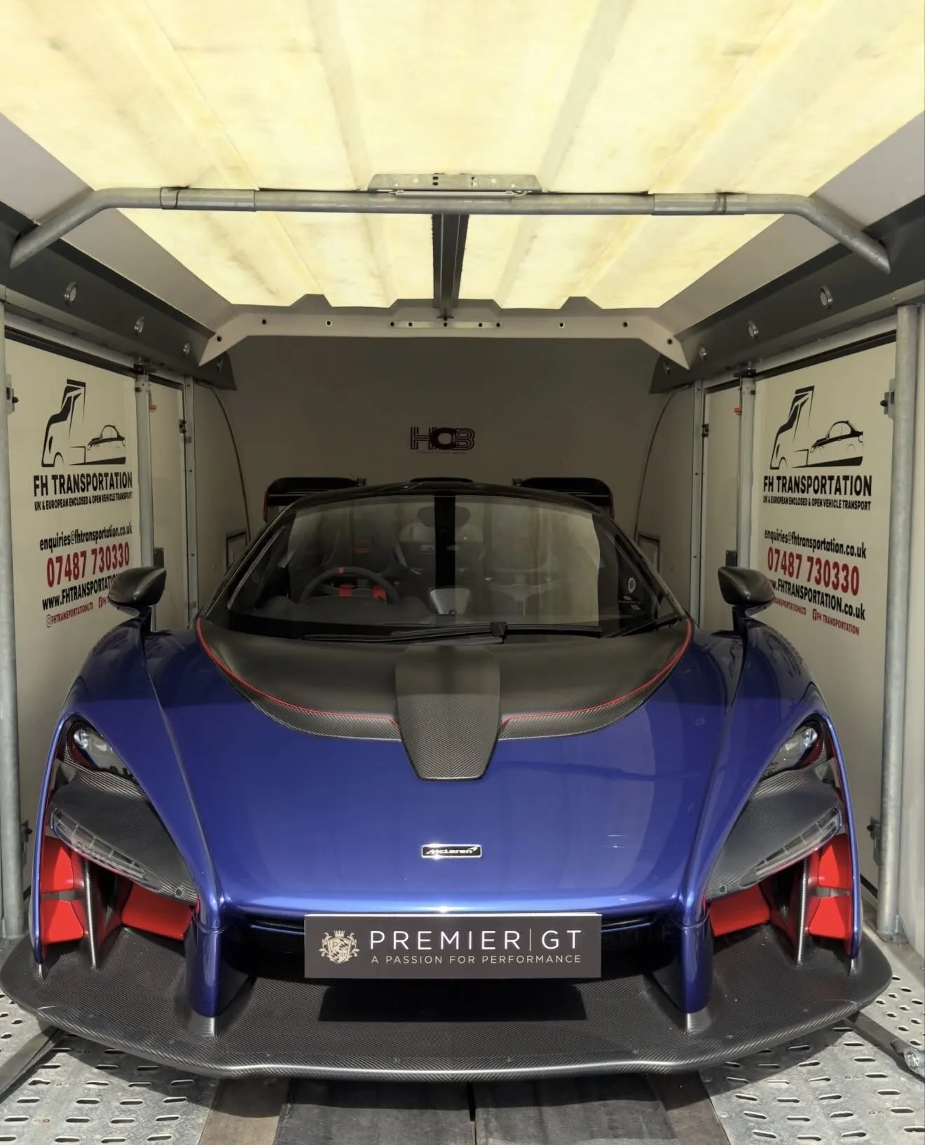 A prestige car in FH Transportation’s care